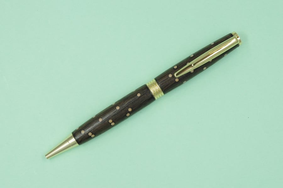 Hand Turned Wooden Pen. English Bog Oak (Free UK Delivery)