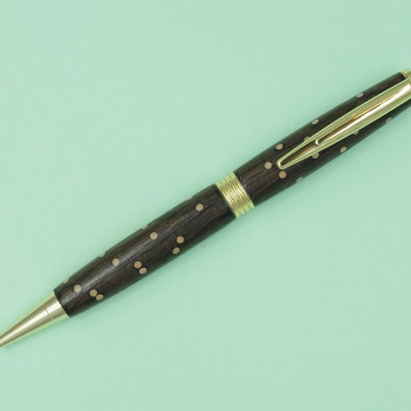 Hand Turned Wooden Pen. English Bog Oak (Free UK Delivery)