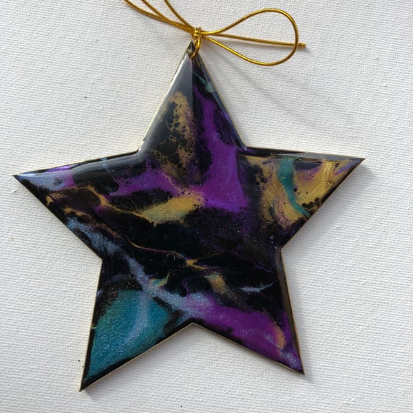 Christmas decoration, star, ornament , 12.5 cm , multicoloured 