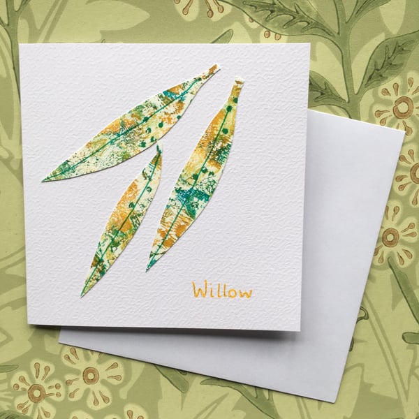 Willow leaves card