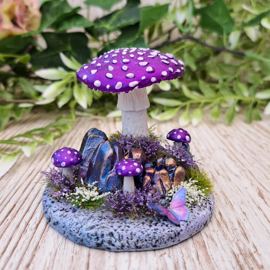 Purple Mushroom Ornament 