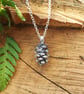 Handmade Silver Pinecone Necklace - Image 2
