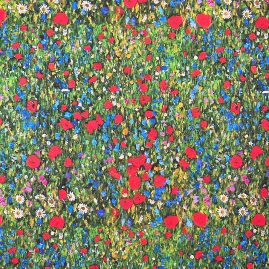 Klimt Water Resistant Tablecloth, 200 x 145cm.  Poppies