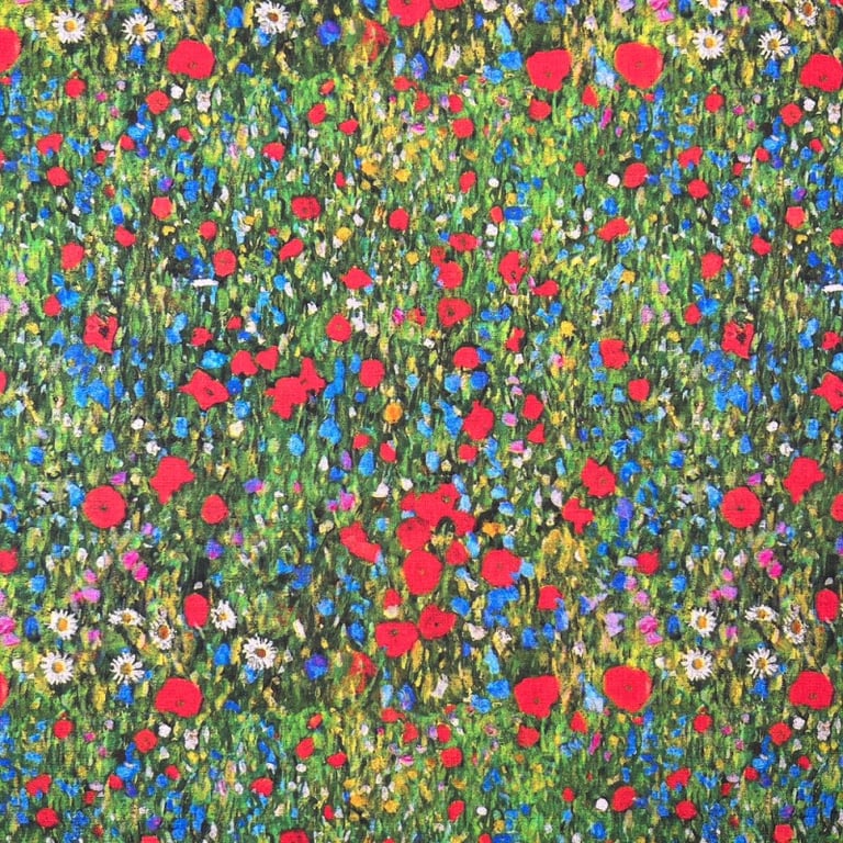Klimt Water Resistant Tablecloth, 100 x 145cm.  Poppies