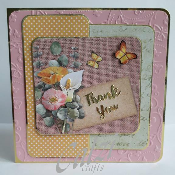 Flower Bouquet Thank You Card