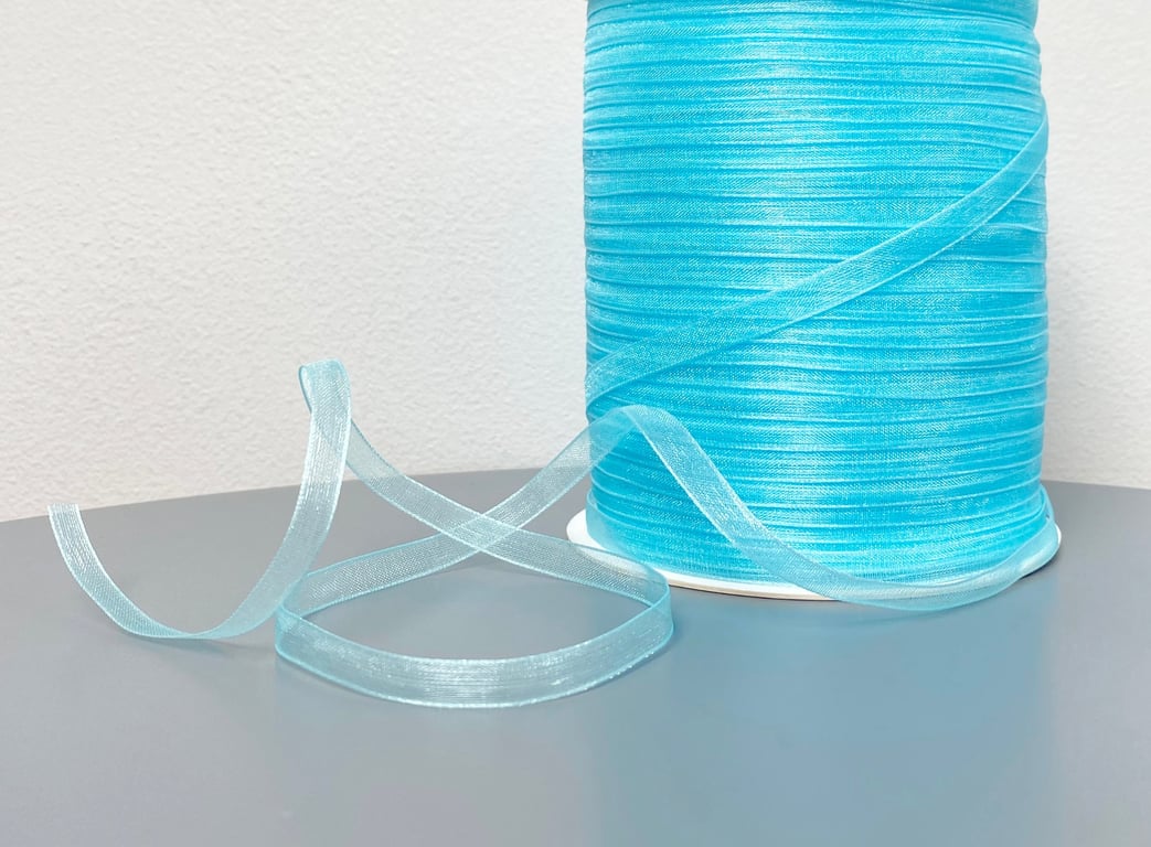 6mm Blue Organza Ribbon, Craft Projects, Decor, Wedding Supplies - 10m 20m 40m