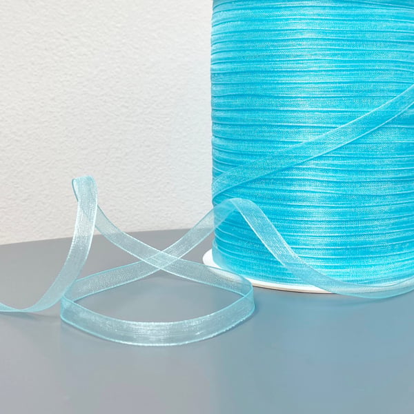 6mm Blue Organza Ribbon, Craft Projects, Decor, Wedding Supplies - 10m 20m 40m