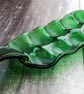 Handmade Fused Glass Multi Section Recycled Wine Bottle Dish - Slumped Bottle - Image 6