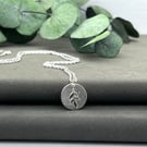 Handmade Sterling Silver Leaf Charm Pendant