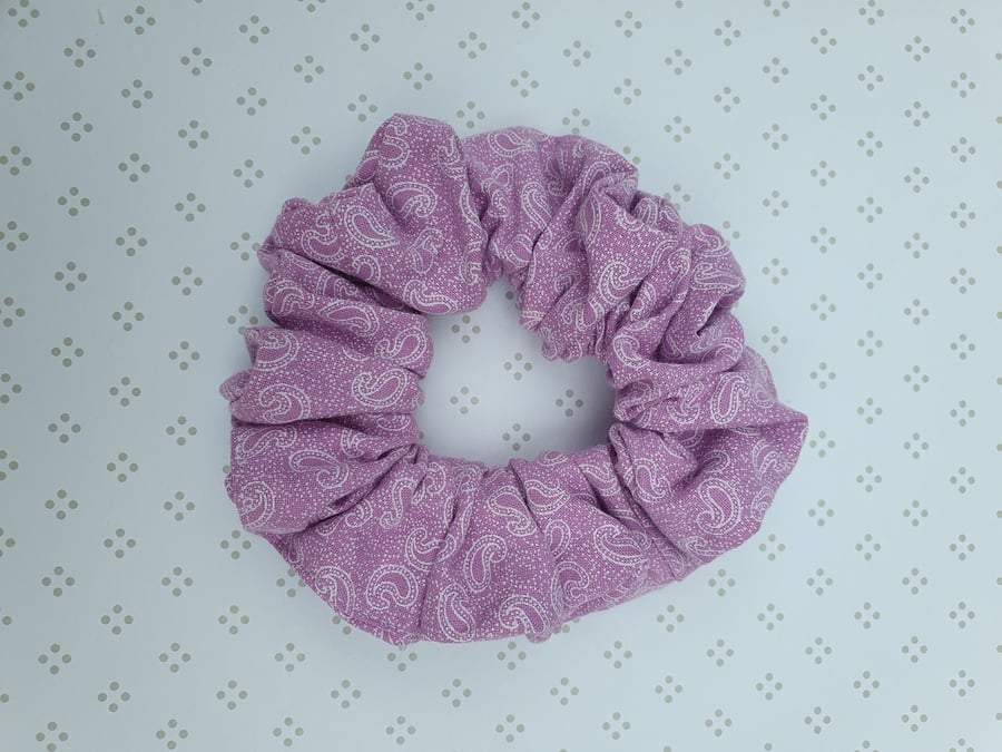 Hair Scrunchie, patterned cotton, large
