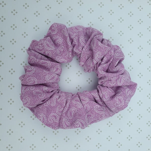 Hair Scrunchie, patterned cotton, large