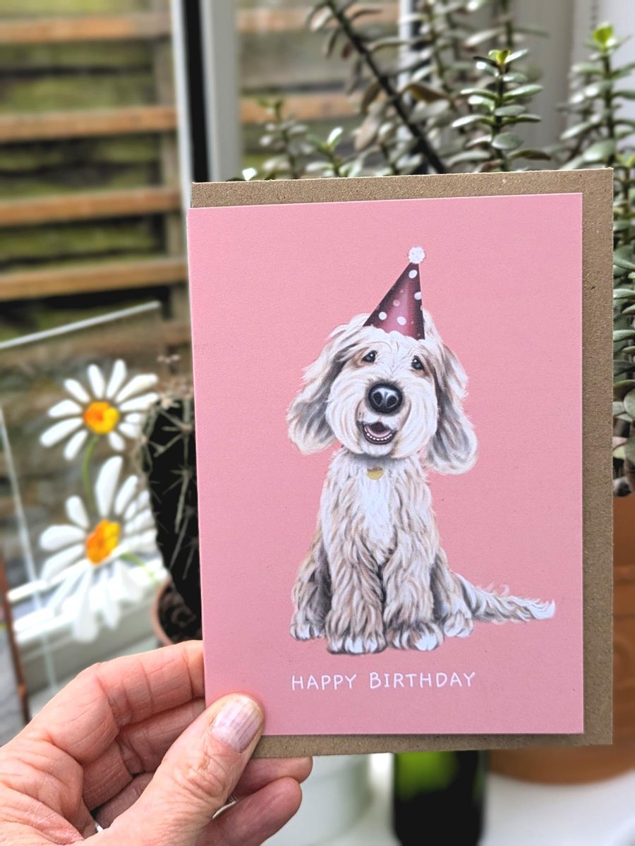 Happy Birthday Labradoodle Birthday Card