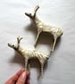 Paper Reindeer Book Sculptures - Set of 2 Handmade Cottagecore Whimsy Art Gifts - Image 2
