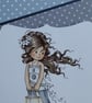 Happy Birthday Card - Girl With Lantern - Image 8
