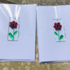 Fused glass poppy love card 