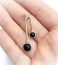 Sterling silver pendant with two black onyx cabochons - Image 6