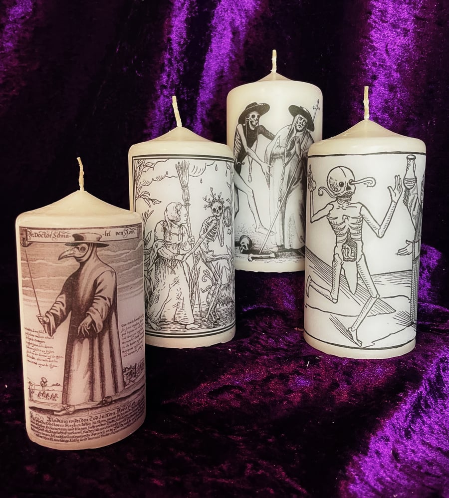 Plague Macabre Medieval Candle Set 