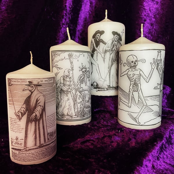 Plague Macabre Medieval Candle Set 