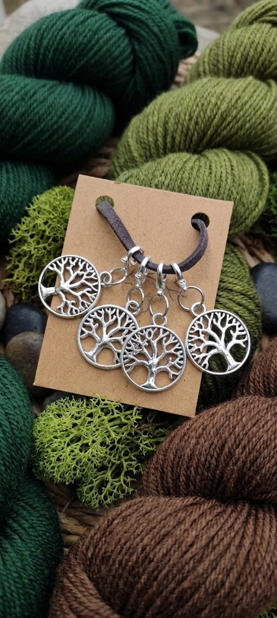 Charm Stitch Markers & Progress Keepers  Crochet & Knitting Gifts Set of 4
