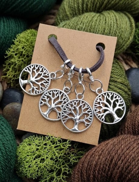 Charm Stitch Markers & Progress Keepers  Crochet & Knitting Gifts Set of 4