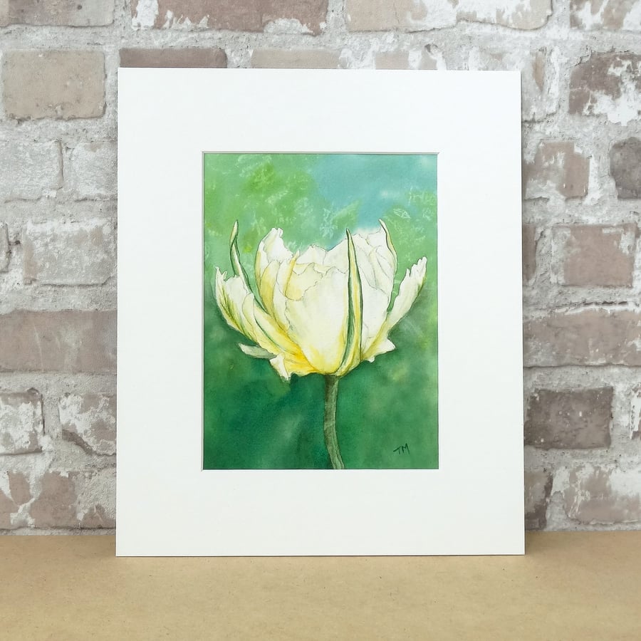 Original Watercolour Painting Floral Tulip Art