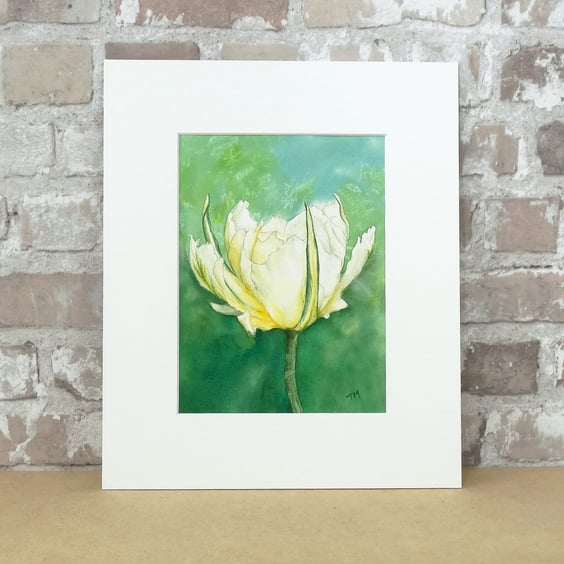 Original Watercolour Painting Floral Tulip Art