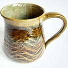 Mug Brown Glazed  - Hand Thrown Stoneware Ceramic Mug 