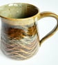 Mug Brown Glazed  - Hand Thrown Stoneware Ceramic Mug 