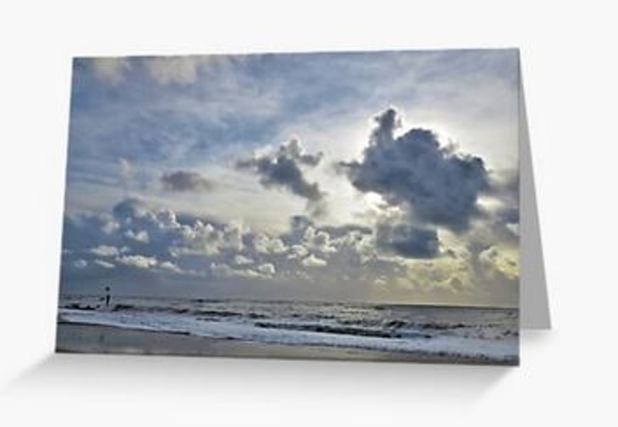 Sand Sea and Sky II photographic blank greeting card notelet