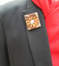 Fabric Flower Detail Brooch, Badge - Image 2