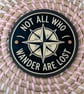 Not All Who Wander Are Lost Coaster – Travel Gift – Adventure Compass Coaster