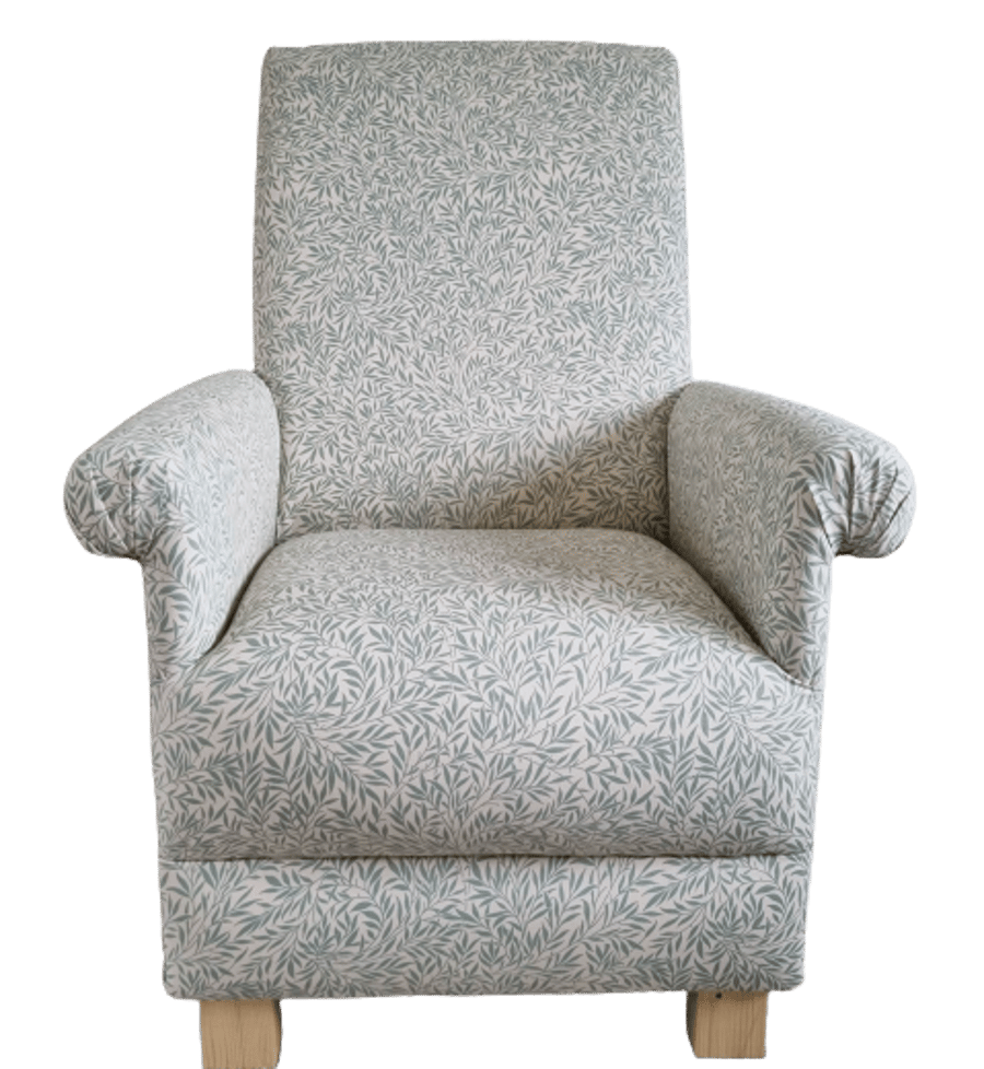 William Morris Willow Bough Sage Green Chair Adult Armchair Accent Small