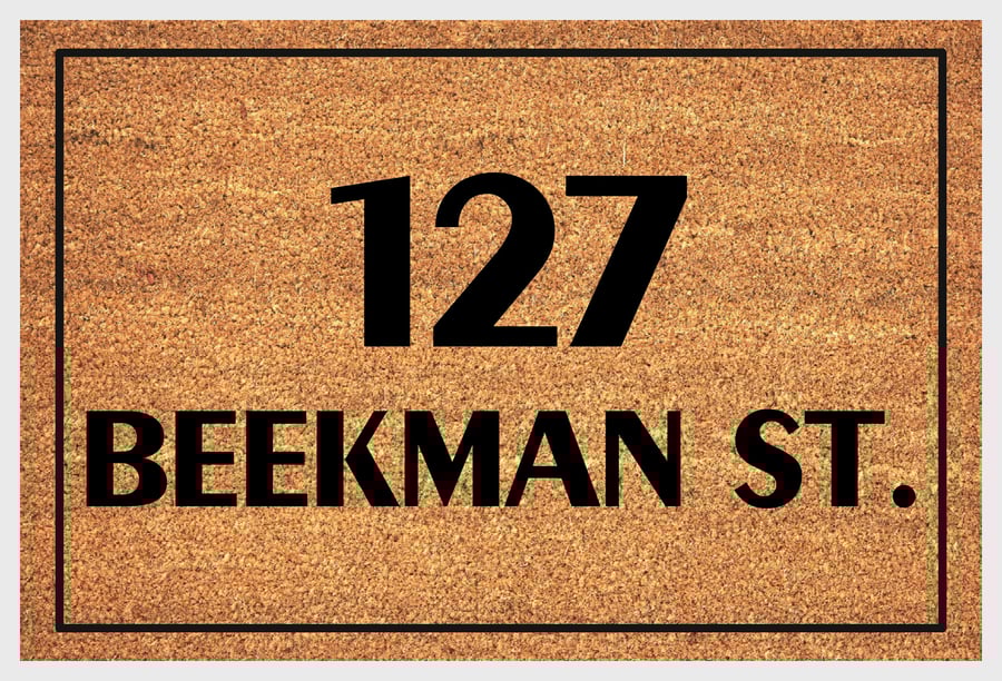Address Door Mat - Personalised Street Address Welcome Mat - 3 Sizes