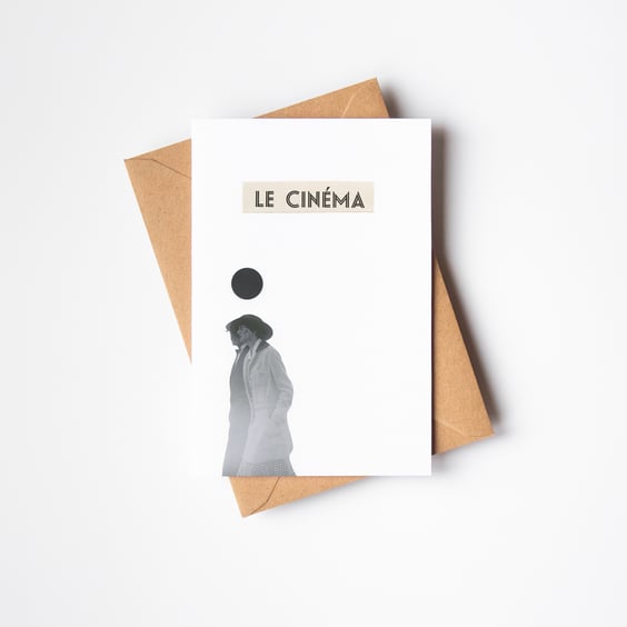 Romantic Anniversary Card - Le Cinema