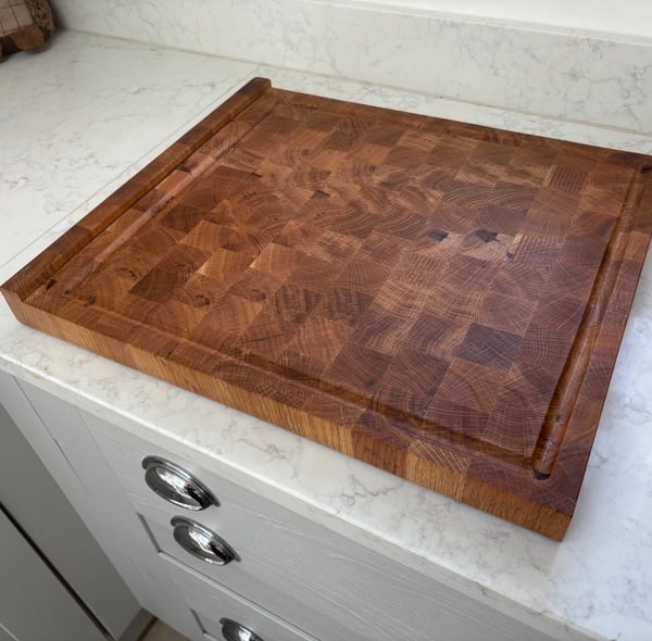 Butchers Block Solid End Grain Cutting Board 480x310x60mm Oak