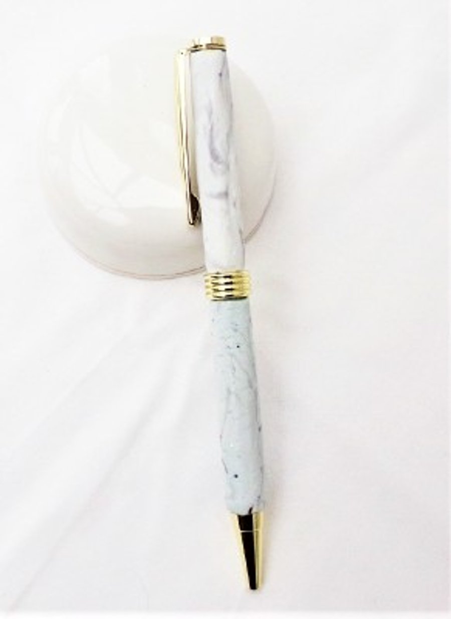 Faux Marble Handcrafted Pen