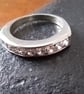 Cubic zirconia silver channel set ring - Image 3