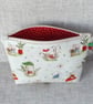 Make up bag, zipped pouch, mice, mushrooms - Image 6