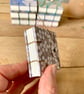 Coptic Bound Tiny Floral Watercolour Sketchbook. Beige, white and gold. - Image 4