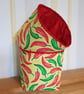 Fabric storage container: red and green chillies - Image 1