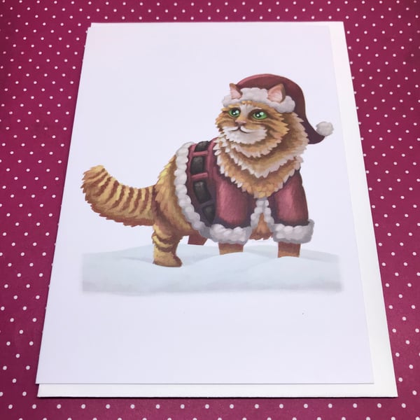 'Santa Claws' Blank Greeting Card