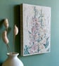 Summer Seconds - Mosaic Floral Art - Foxglove Mosaic Wall Plaque in White - Image 3