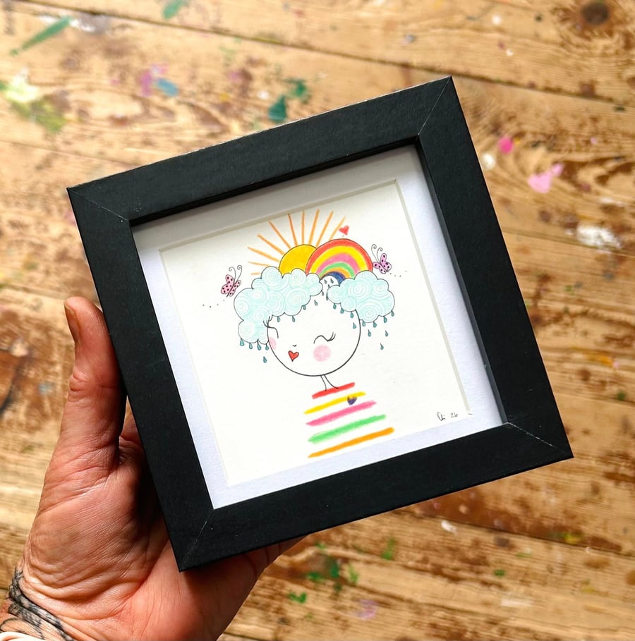 Shine - Framed Original Mini Illustration
