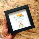 Shine - Framed Original Mini Illustration
