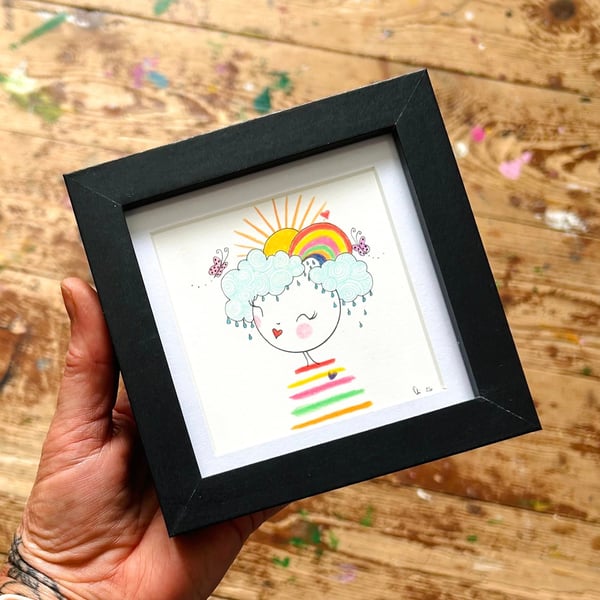 Shine - Framed Original Mini Illustration