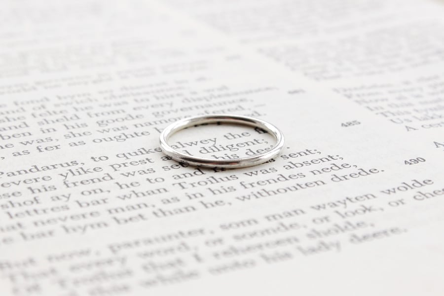 Stacking ring, 1.5mm, silver ring, spacer ring