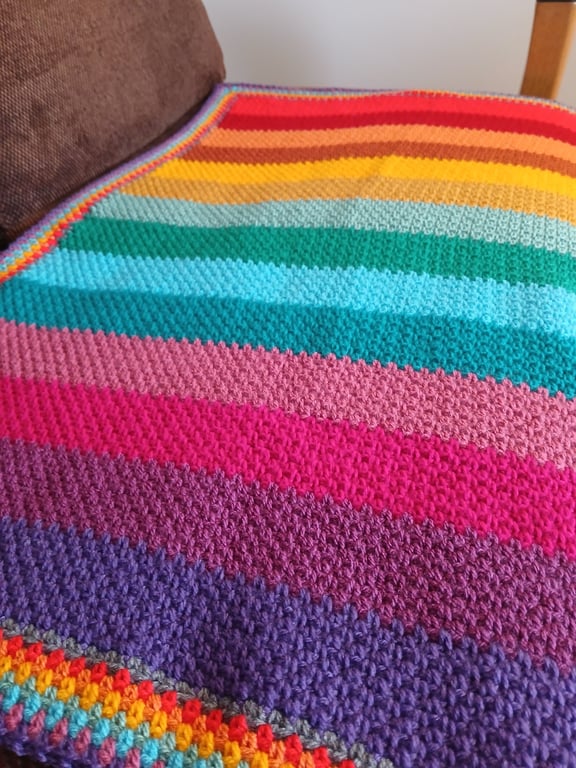 Rainy Days Rainbow Blanket