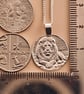 Lion Engraved Sterling Silver Coin Necklace - Image 6