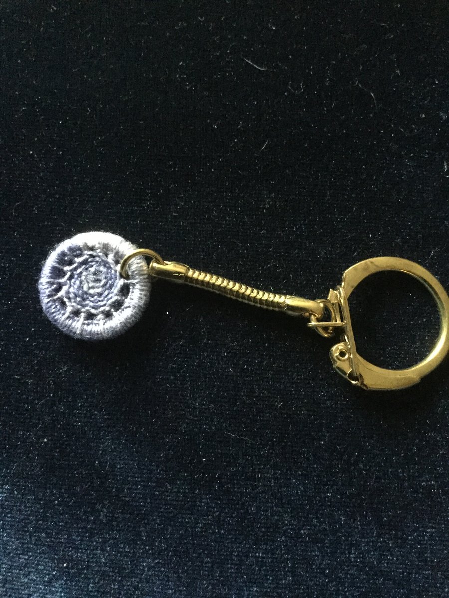 Dorset Button Key Ring, Delphinium, K2