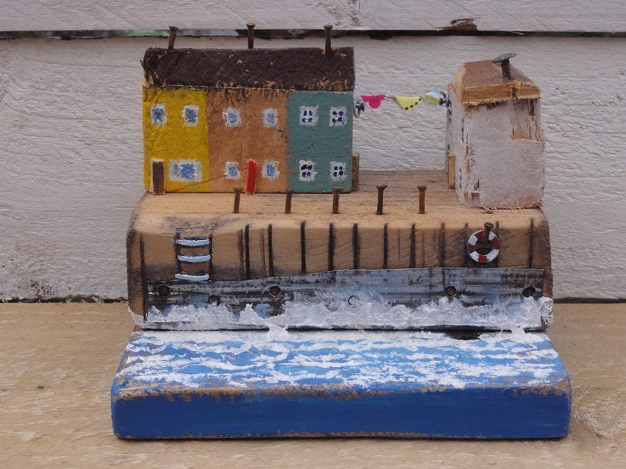 Harbour view - handmade miniature scene